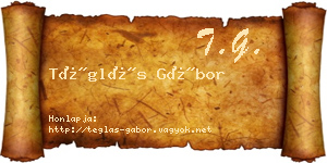 Téglás Gábor névjegykártya