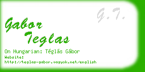 gabor teglas business card