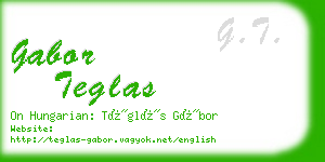 gabor teglas business card